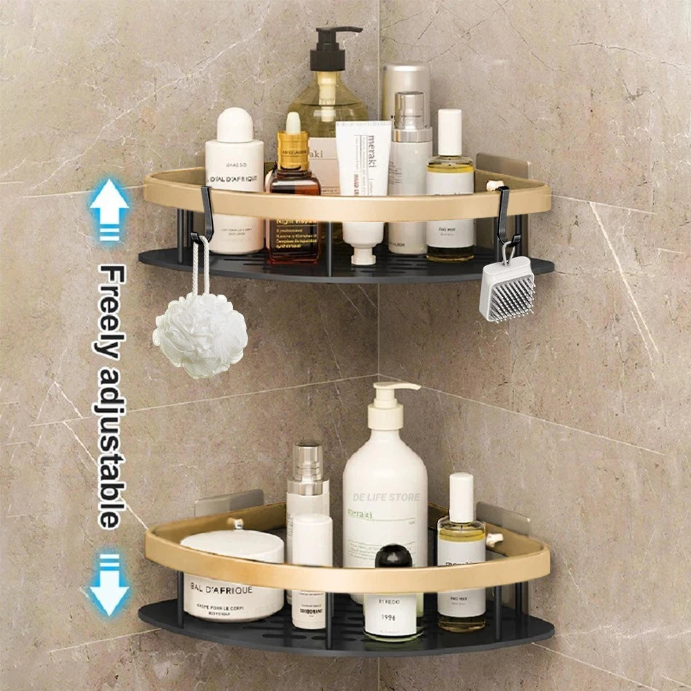 Non perforated Bathroom Floating Shelf for Wall