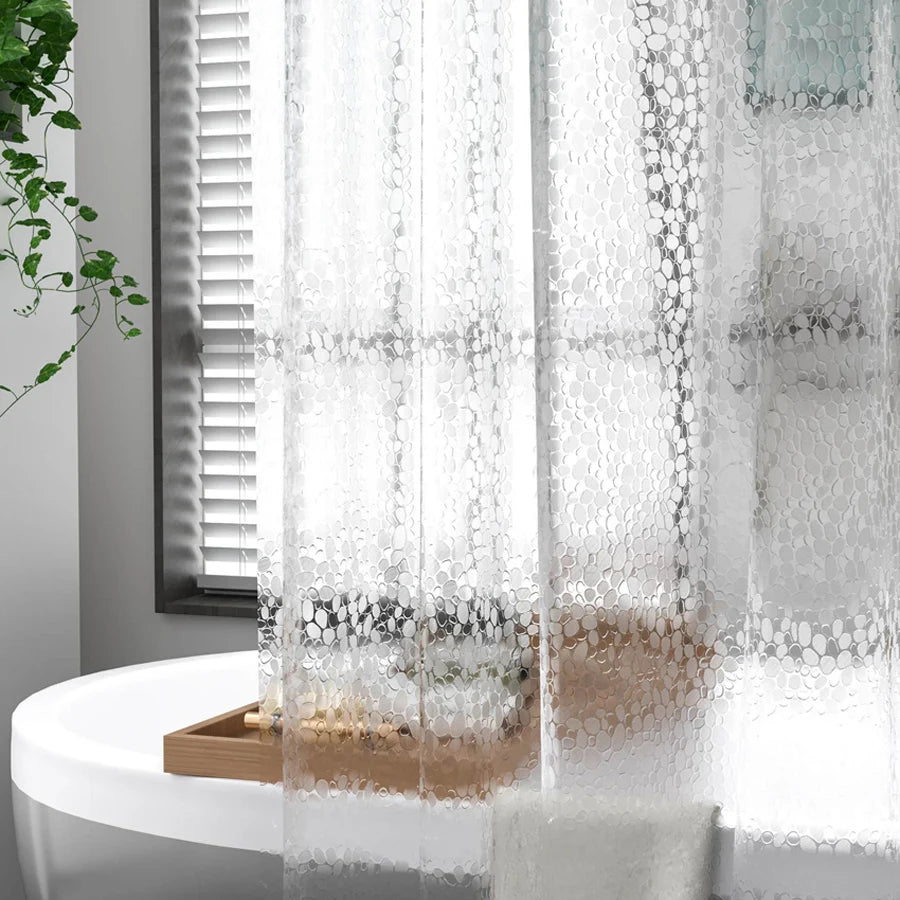 Pebble Shower Curtain Transparen