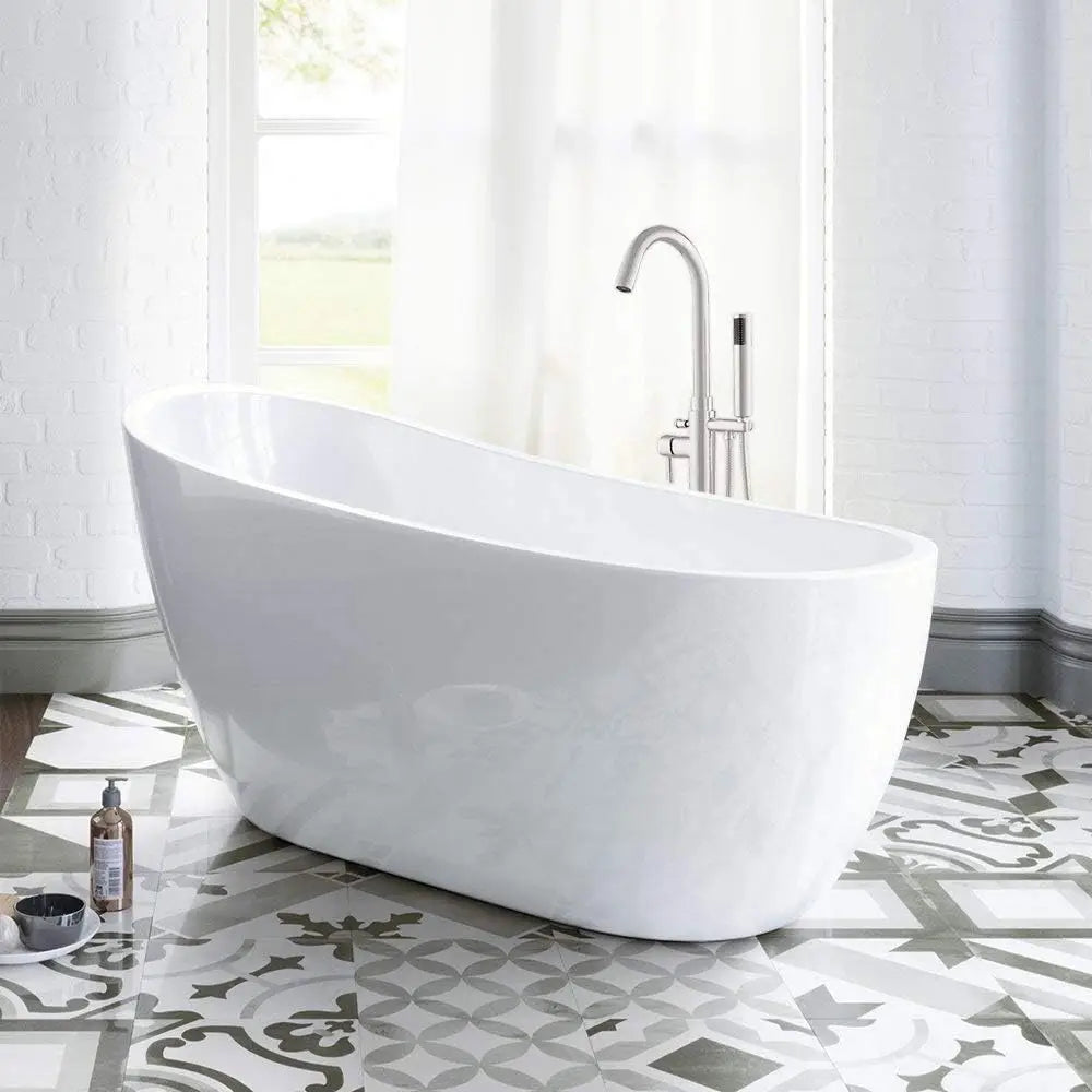 Bathtub Acrylic Freestanding Contemporary Soaking Tub