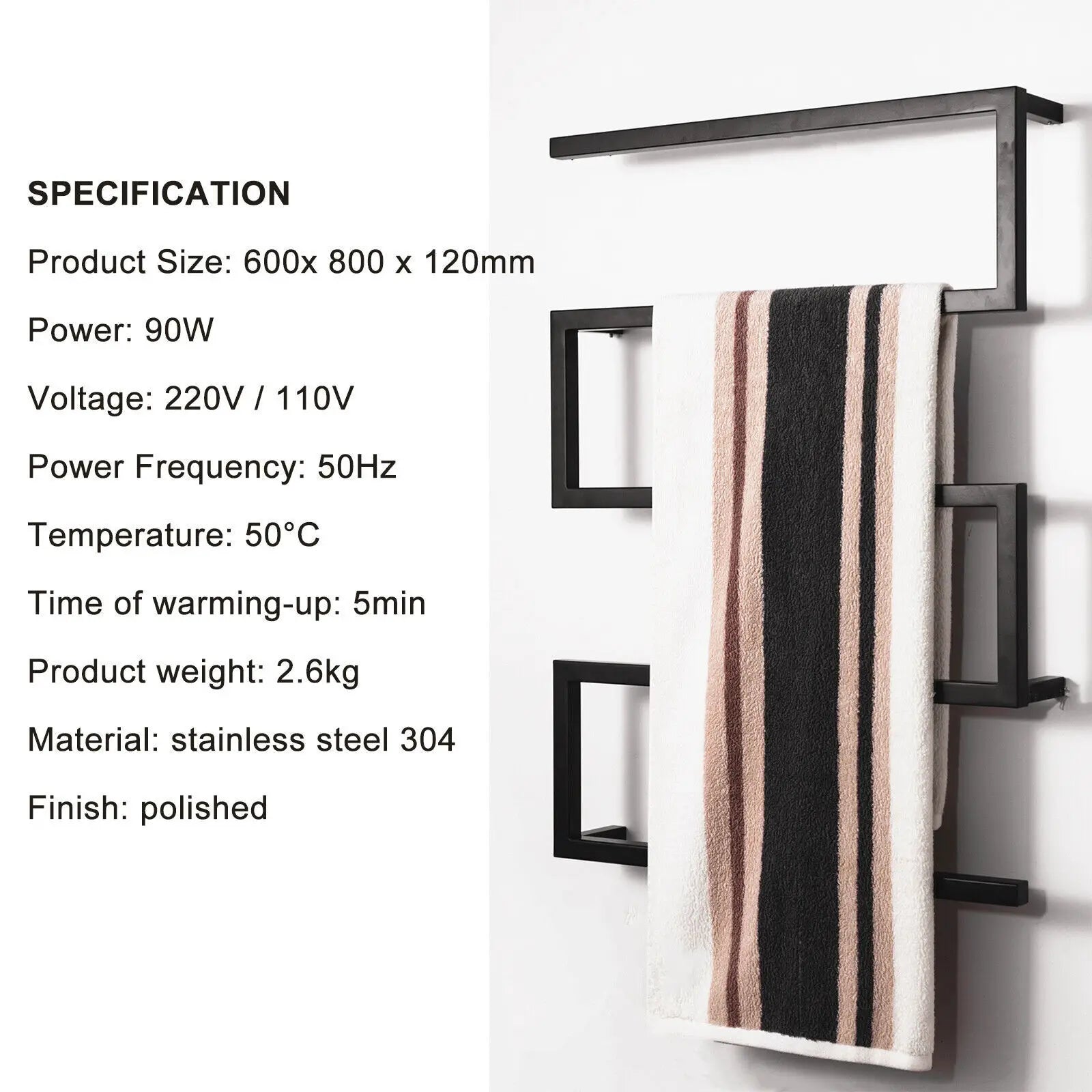 Bathroom Heated Towel Rack